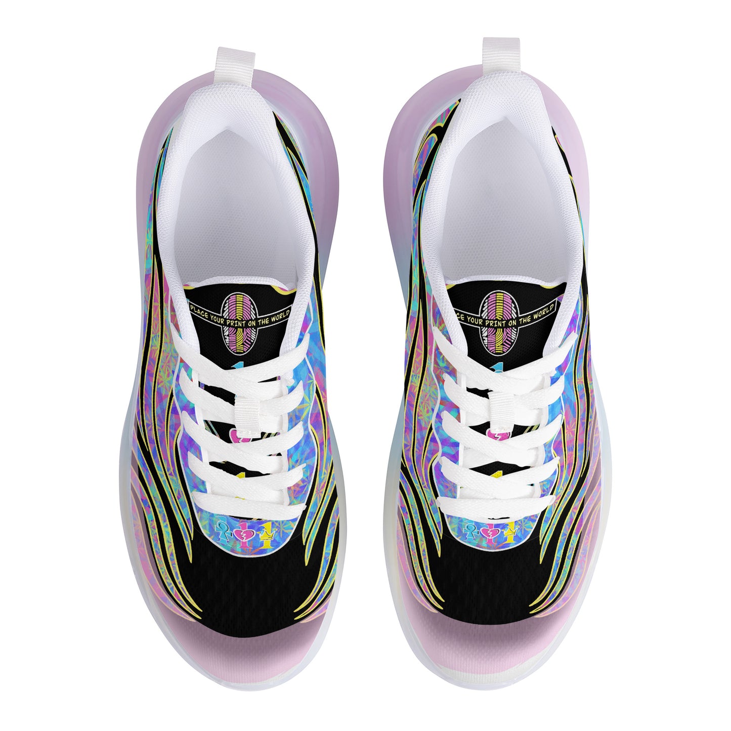 Women's Wavy Ones Black Aqua Running Shoes