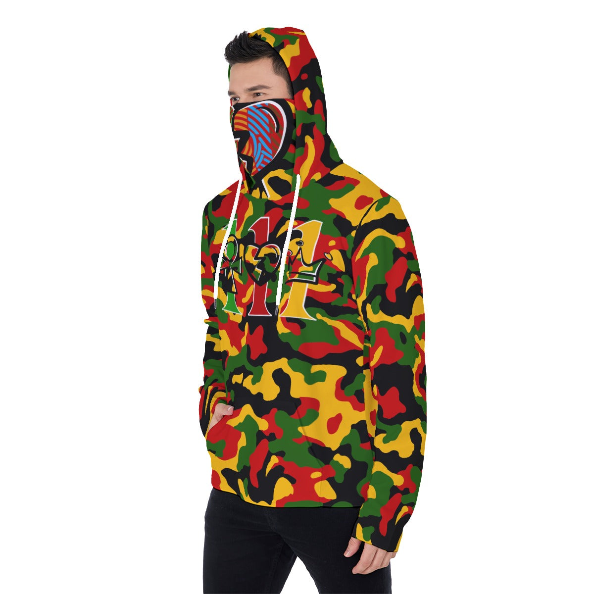 111 RBG CAMO HOODIE with facemask
