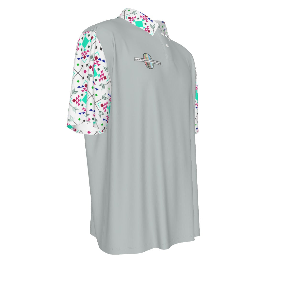 Tribal Polo Shirt- Citrus Grey