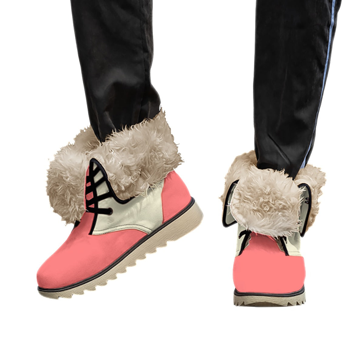 Plush Mud Boots- Creamy Salmon