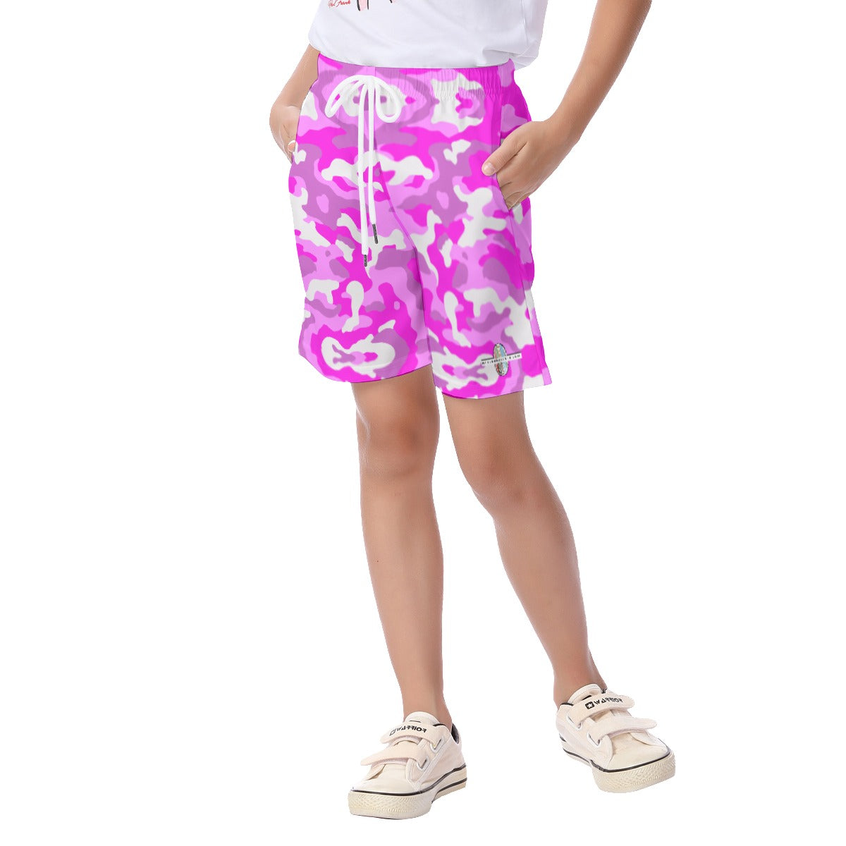 Kids Off The Block Camo Shorts (Pink)