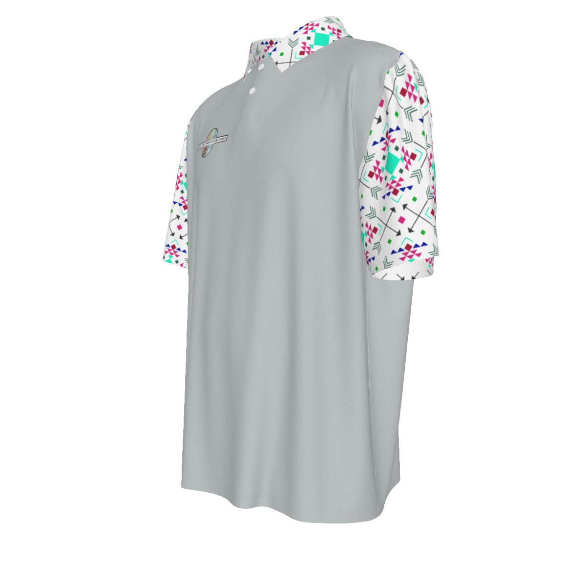 Tribal Polo Shirt- Citrus Grey