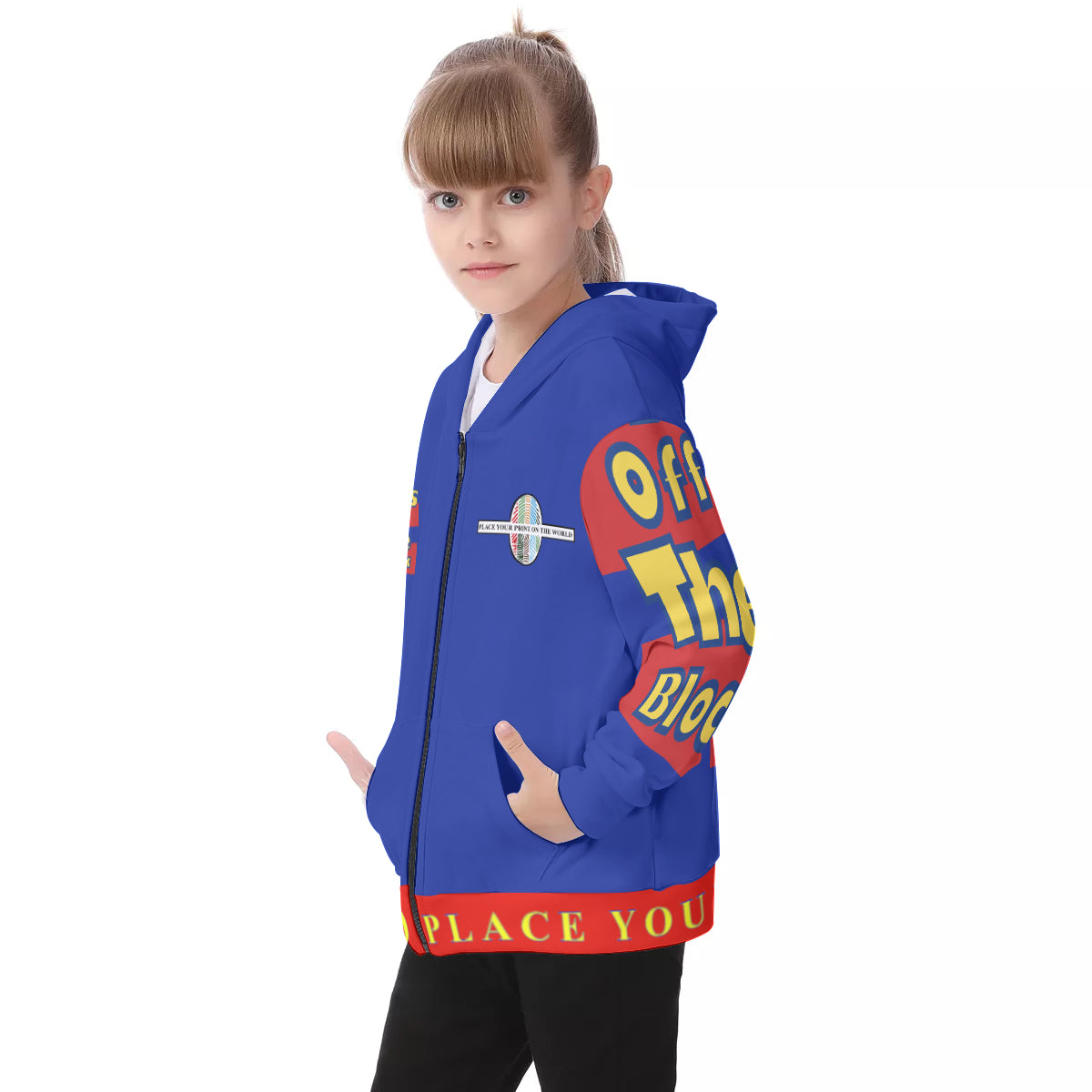 Kid Off The Block Fur Lined Hoodie With Zip Up | Sky Lyfe