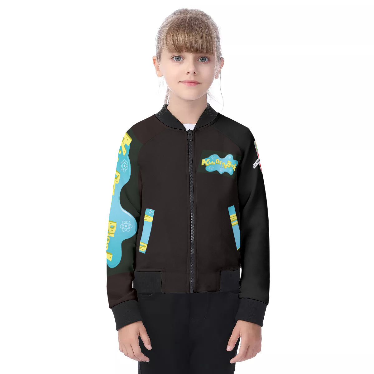 Kids Off The Block Raglan Sleeve Jacket | Black Jacket | Sky Lyfe