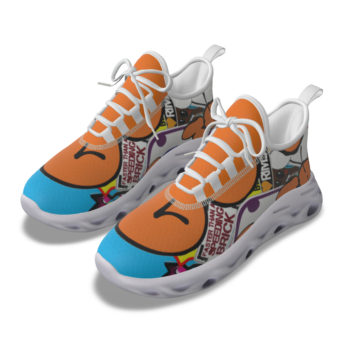 GOTB 2.0 (Skyscrapers) | Mesh Shoes | Aqua Orange Shoes