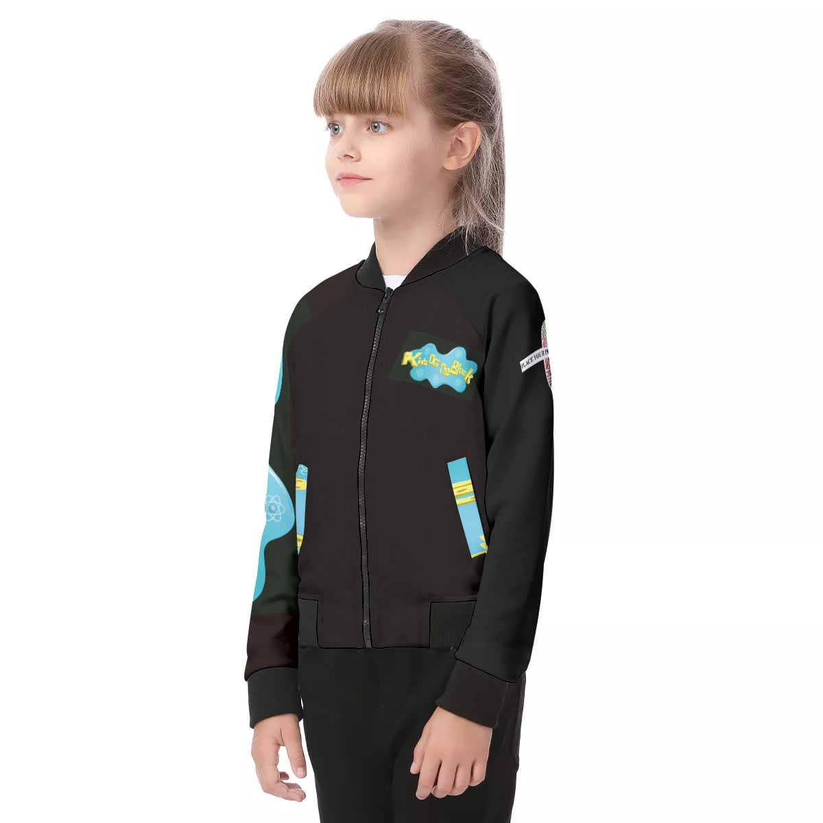 Kids Off The Block Raglan Sleeve Jacket | Black Jacket | Sky Lyfe