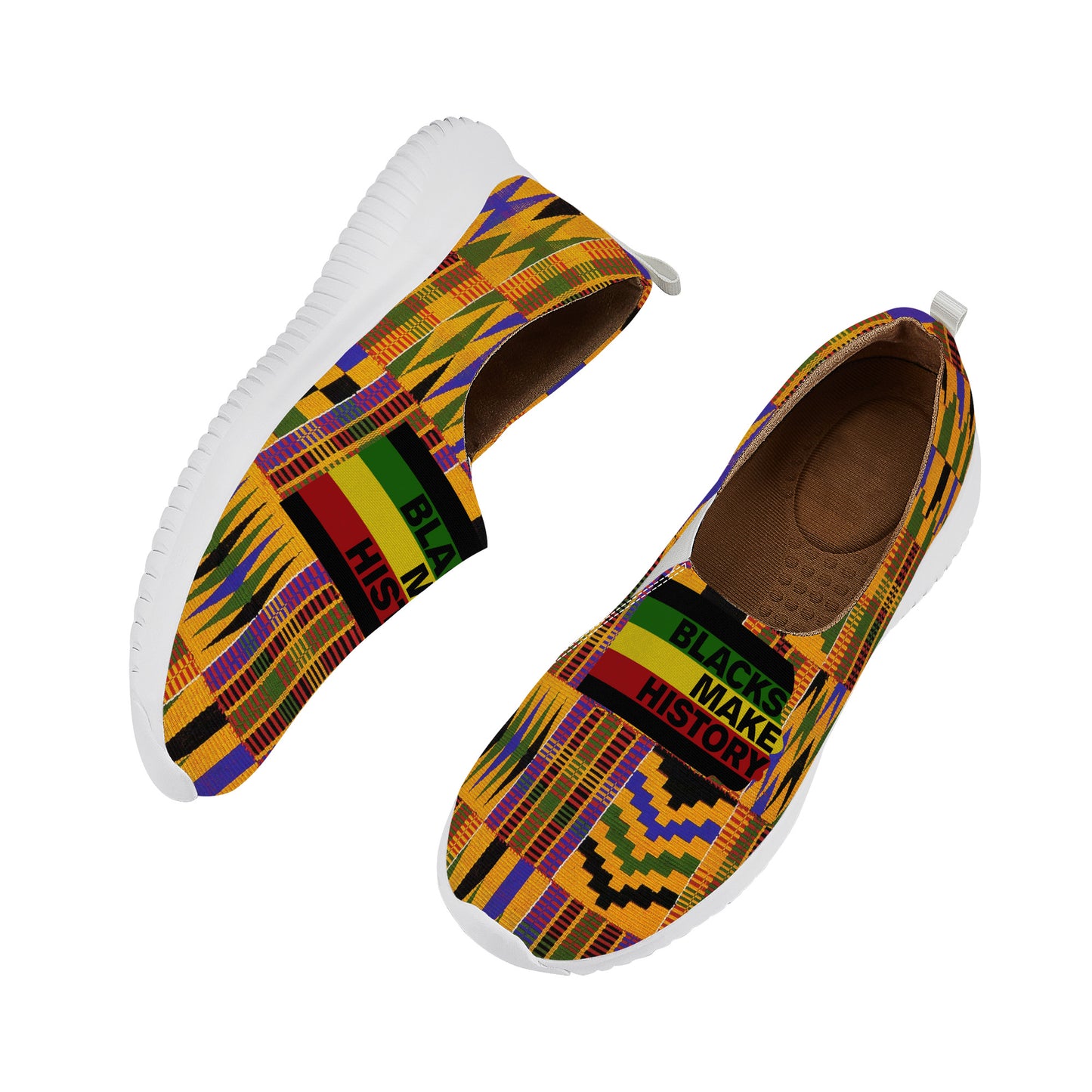 Black Make History Kente Women's Slip On Shoe | Women Sneakers