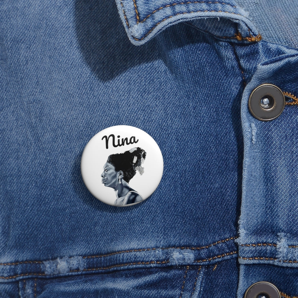 NINA SIMONE benutzerdefinierte Pin-Schaltfläche