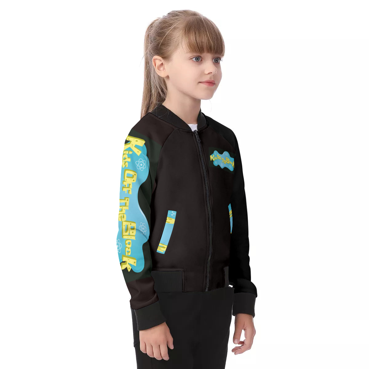 Kids Off The Block Raglan Sleeve Jacket | Black Jacket | Sky Lyfe