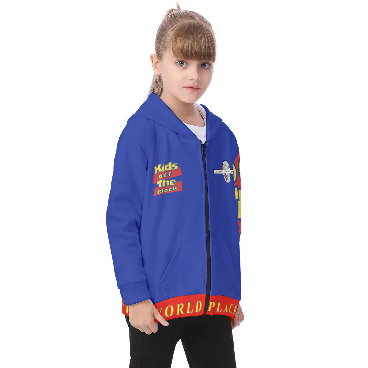 Kid Off The Block Fur Lined Hoodie With Zip Up | Sky Lyfe