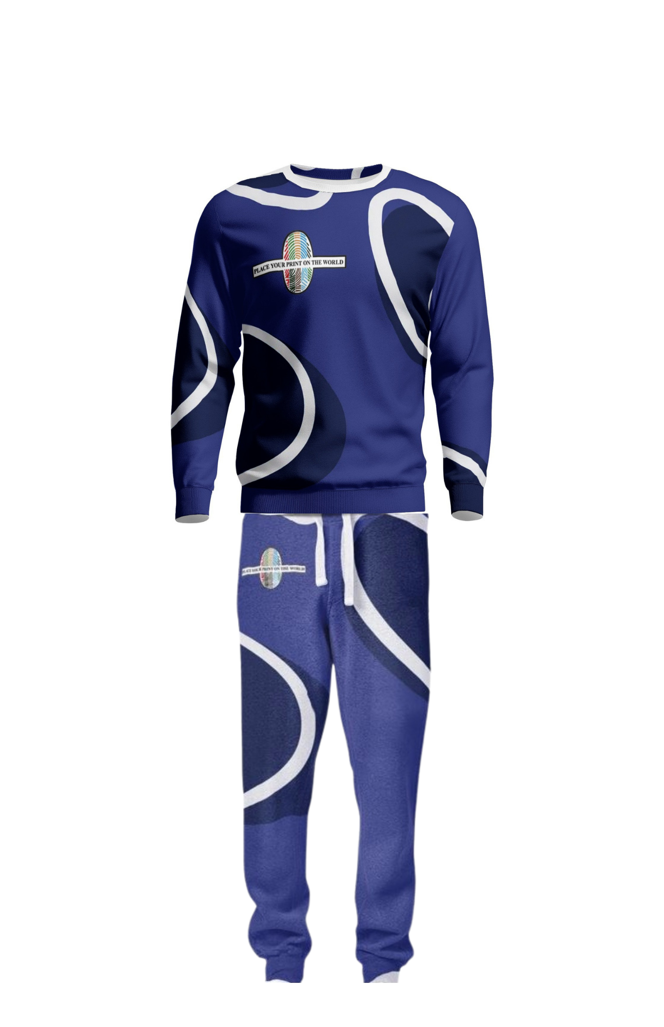 Place Your Print On The World Jumpsuit - Nipsey Blue