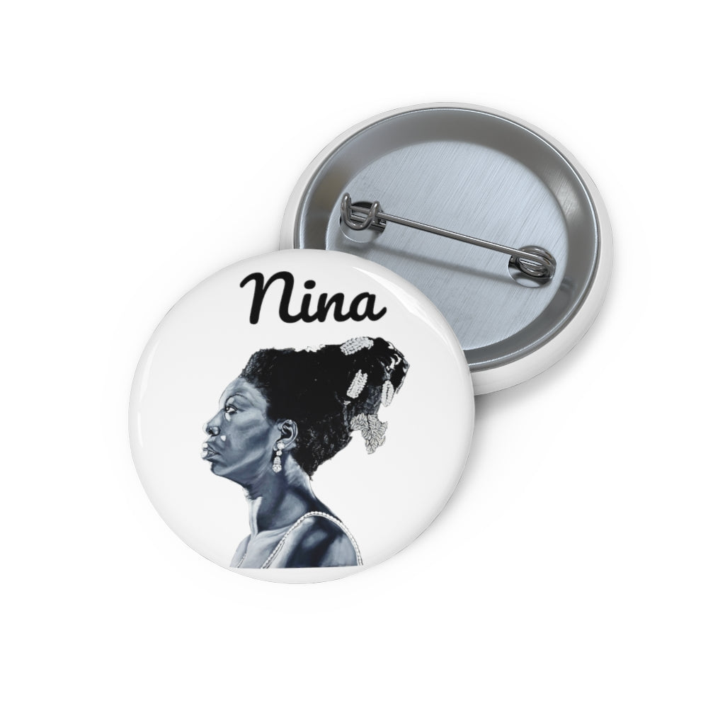 NINA SIMONE Custom Pin Button