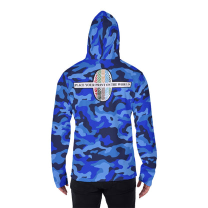 111 BLUE 22 CAMO Hoodie With Mask