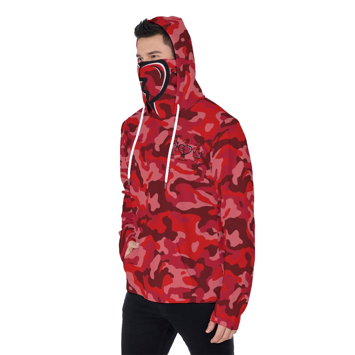 Red camo best sale hoodie mens