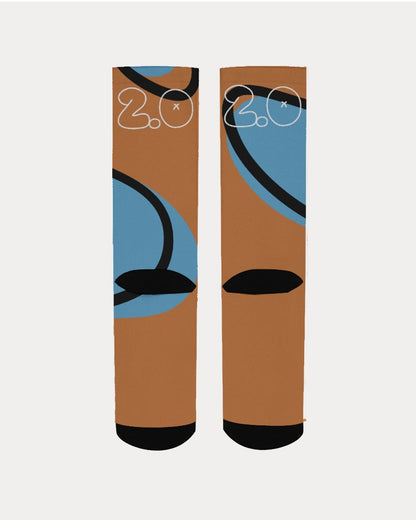 GOTB | Unisex Socks | Padded Bottom Socks | Aqua Orange